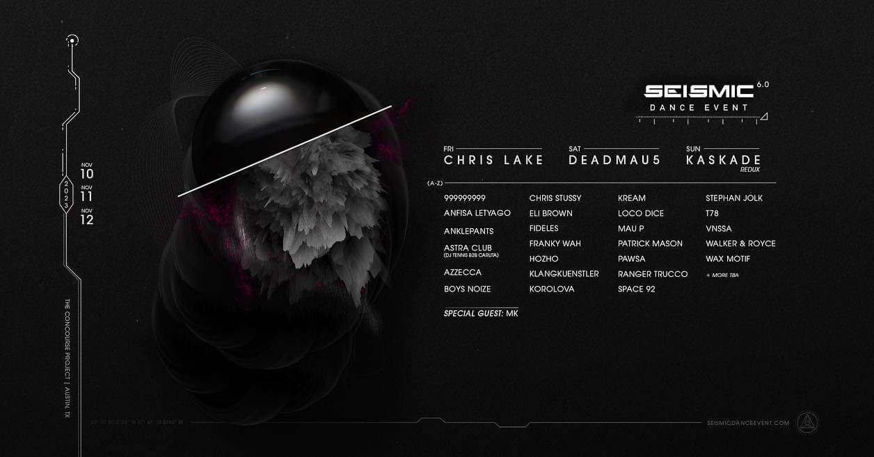 Seismic Dance Event Announces Lineup for 6.0 Edition